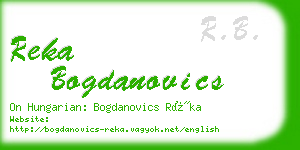reka bogdanovics business card
